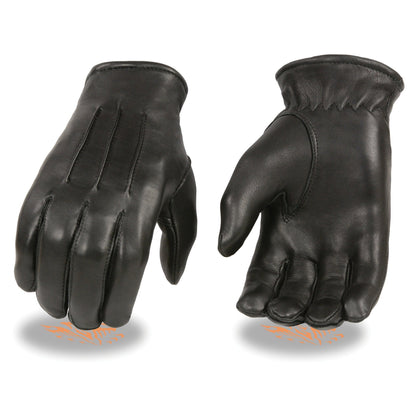 Milwaukee Leather SH865 Men's Black Thermal Lined Deerskin Motorcycle Hand Gloves W/ Sinch Wrist Closure