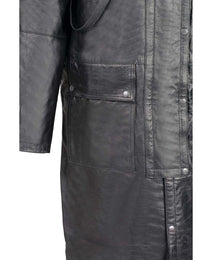 Milwaukee Leather SH910 Men’s Western Inspired Genuine Leather Cowhide Duster with Removable Liner