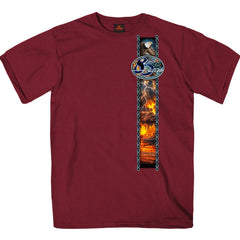 2025 Sturgis Motorcycle Rally American Bison Maroon SS T-Shirt SBP1190