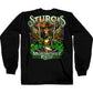2024 Sturgis #1 Men's Design Eagle & Skull Black Motorcycle Rally Long Sleeve Tee Shirt SPB2109