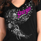 2025 Sturgis Women's Motorcycle Rally Dandelion Black Ladies T-Shirt