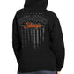 2025 Sturgis Motorcycle Rally Skeleton Hands Black Ladies Hooded Sweat
