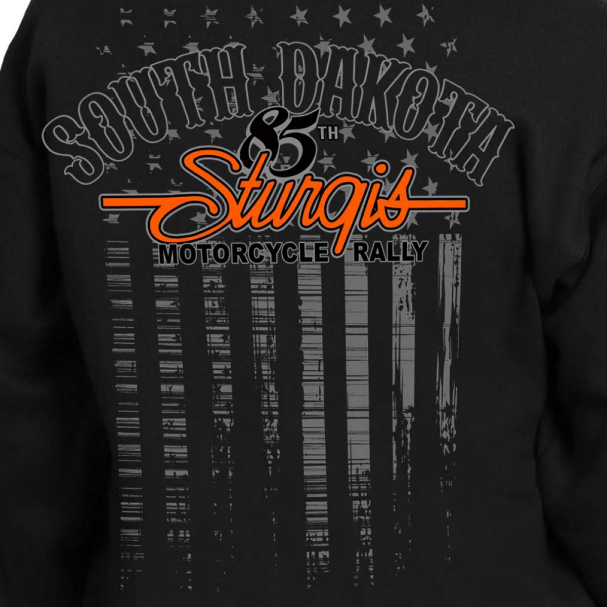 2025 Sturgis Motorcycle Rally Skeleton Hands Black Ladies Hooded Sweat