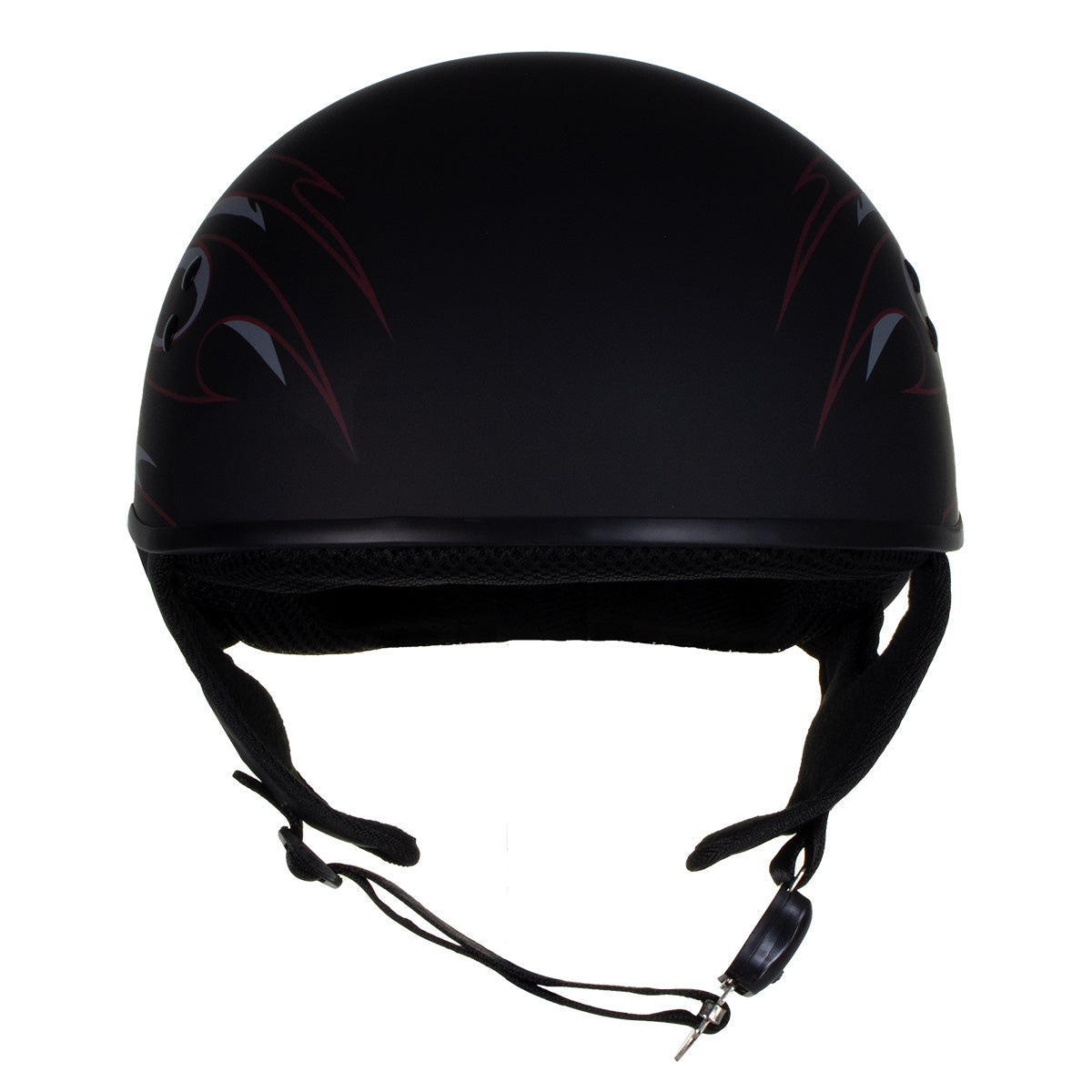 Hot Leathers Tribal Black Motorcycle Skull Cap Half Helmet DOT Approved HLT68