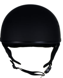Hot Leathers HLT68 Type-1 Flat Black Flames Motorcycle DOT Approved Skull Cap Half Helmet