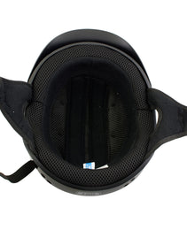 Hot Leathers HLT70 Stealth Glossy Black Motorcycle DOT Skull Cap Classic Half Helmet
