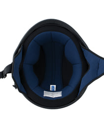 Hot Leathers Flat Black The Hanz German Style Vintage Motorcycle Half Helmet HLT75