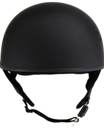 Hot Leathers HLT68 Flat Black 'The O.G.' Flat Black Motorcycle DOT Skull Cap Half Helmet for Men and Women Biker