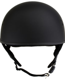 Hot Leathers HLT68-SP Flat Black The O.G. No Logo Motorcycle DOT Skull Cap Half Helmet Biker