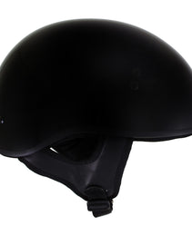 Hot Leathers HLT68 Gloss Black The O.G. Advanced DOT Skull Cap Motorcycle Half Helmet Biker