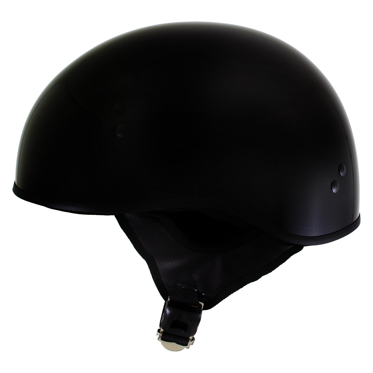 Hot Leathers HLT68 'The O.G.' Flat Black DOT Half Helmet for Men and Women w/ MP7922FMSET Heated Balaclava Bundle