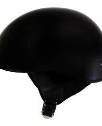 Hot Leathers HLT68 Gloss Black The O.G. Advanced DOT Skull Cap Motorcycle Half Helmet Biker