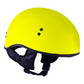 Milwaukee Helmets T68 The O.G. Hi-Vis Neon Yellow Motorcycle DOT Approved Skull Cap Half Helmet Biker
