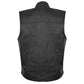 USA Leather 1205 Men's Black 'Combat Style' Motorcycle Biker Leather Vest