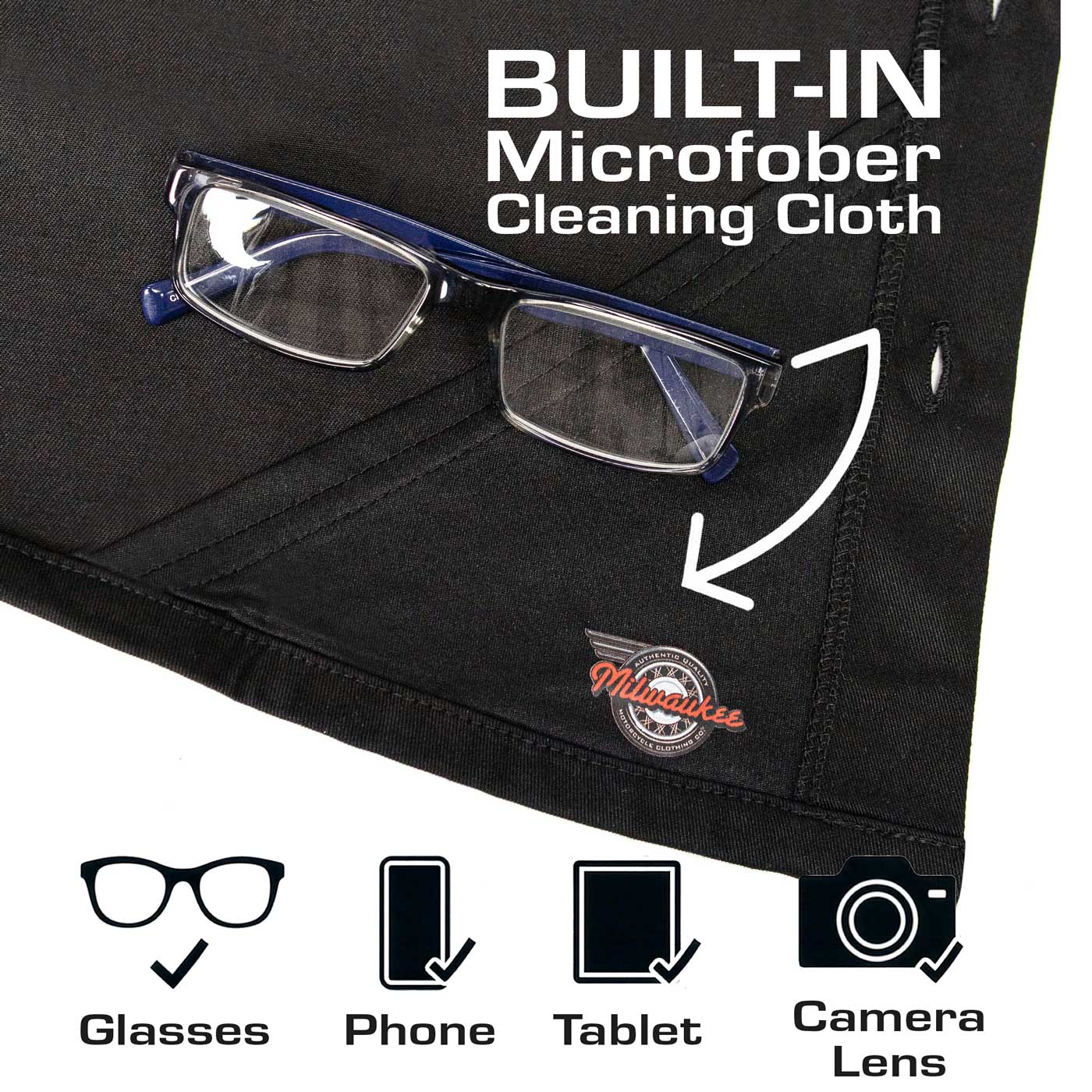 MMCC Men's Petro Mechanic Button Up Shop Shirt, Reflective Strip, 2-Chest Pockets - Black-Grey-Orange - MMC16008