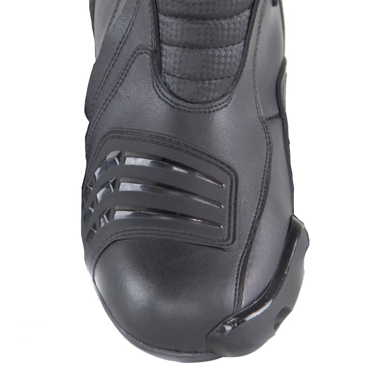 Vulcan V300 Men's 'Velocity' Black Leather Motorcycle Racing Sport Boots with Shift Protection