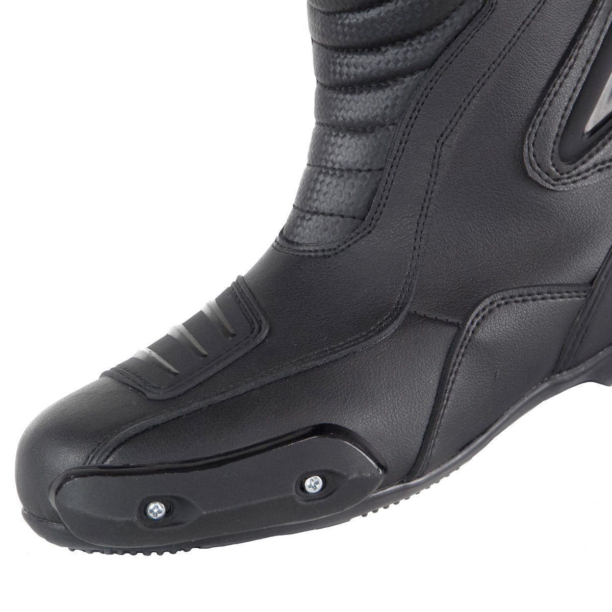Vulcan V300 Men's 'Velocity' Black Leather Motorcycle Racing Sport Boots