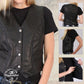 Hot Leathers VSL5001 USA Made Women's 'Vivacious' Black Braided Motorcycle Leather Vest