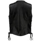 Milwaukee Leather USA MADE MLVSL5002 Women's Black 'Kitten' Leather Motorcycle Vest with Side Laces