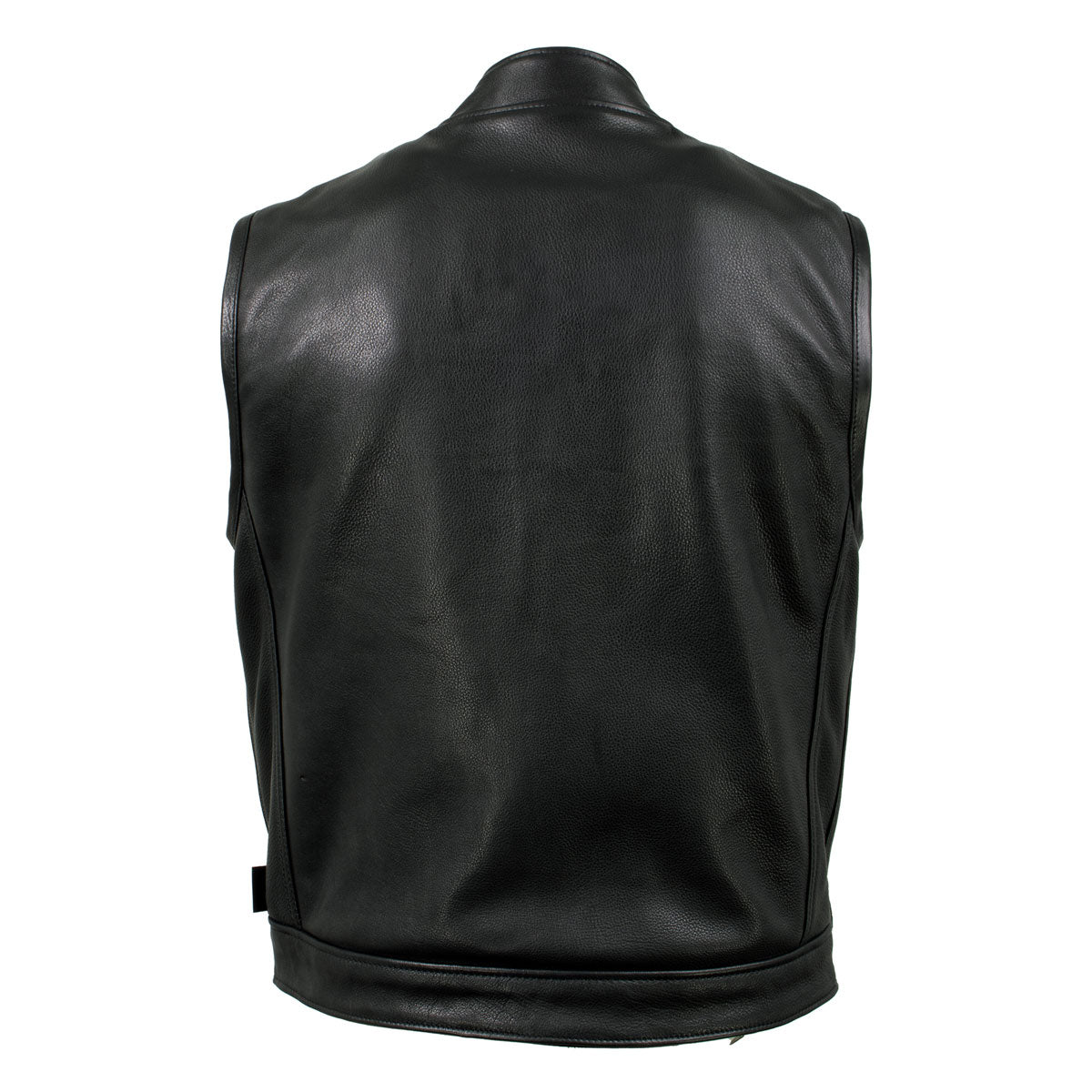 Hot Leathers VSM5004 USA Made Men's 'Chaos' Black Premium Dual Closure Leather Vest
