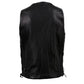 Milwaukee Leather USA MADE MLVSM5005 Men's Black Road Whip Premium Motorcycle Leather Vest with Buffalo Snap Buttons