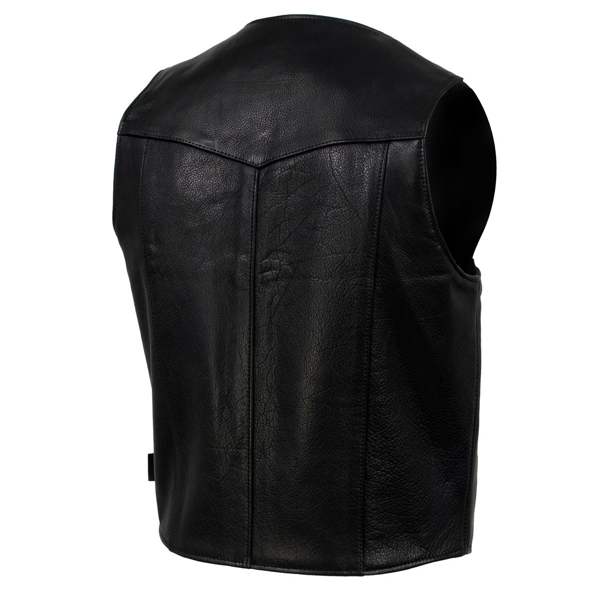 Milwaukee Leather USA MADE MLVSM5006 Men's Black 'Classic Western' Premium Motorcycle Leather Vest