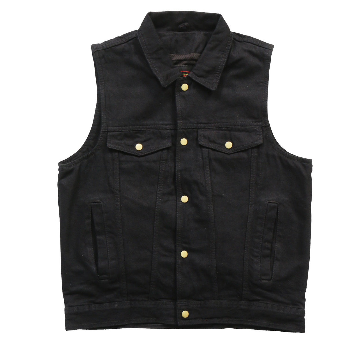 Hot Leathers VSM6002 Men's Black Denim Vest