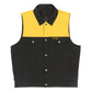 Hot Leathers VSM6104 Men's '2-Tone' Leather and Denim Club Style Biker Vest