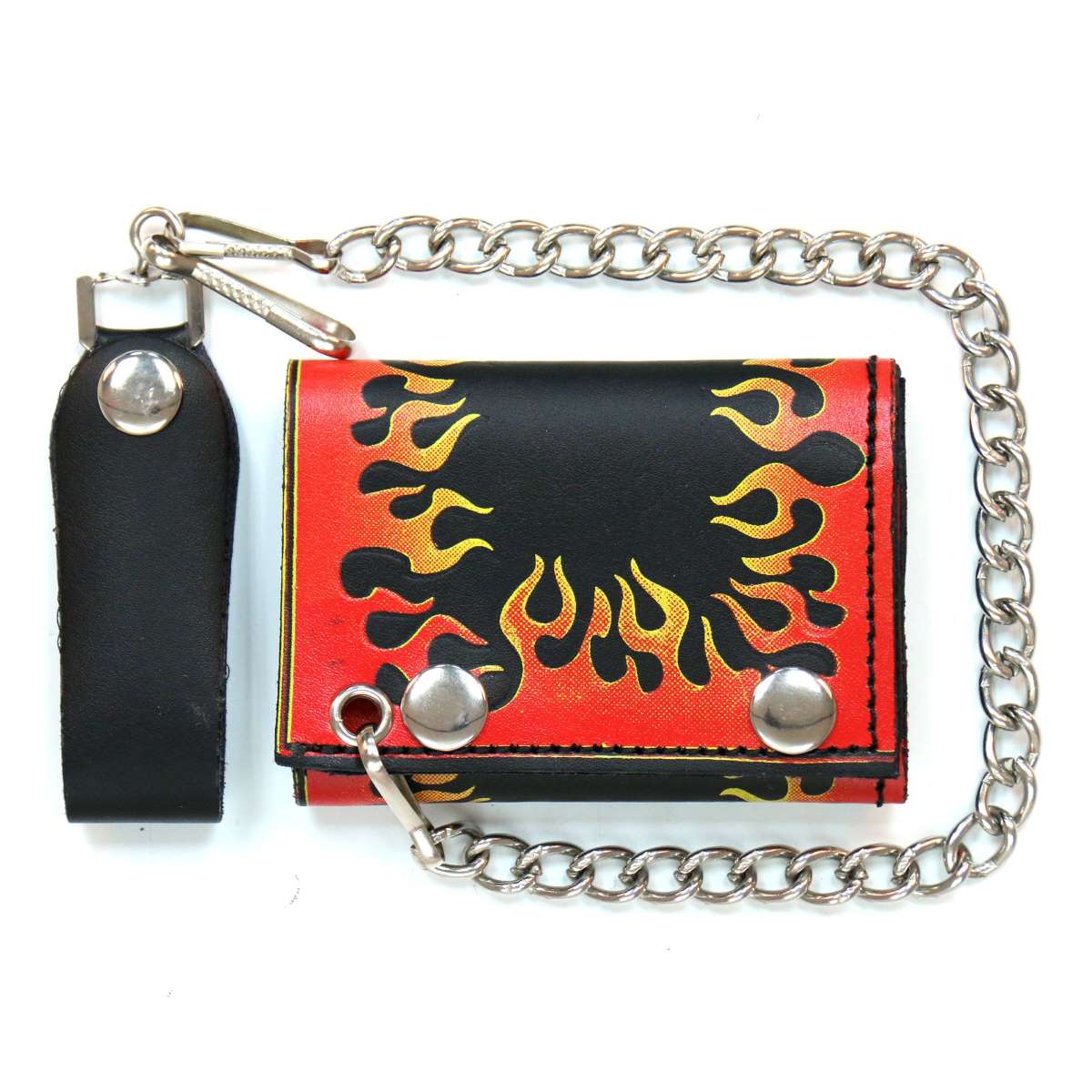 Hot Leathers Flame Wallet Tr-Fold Wallet WLB1003