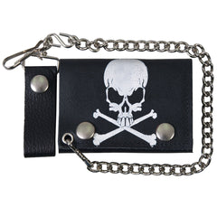 Hot Leathers Skull and Crossbones Wallet WLB1012