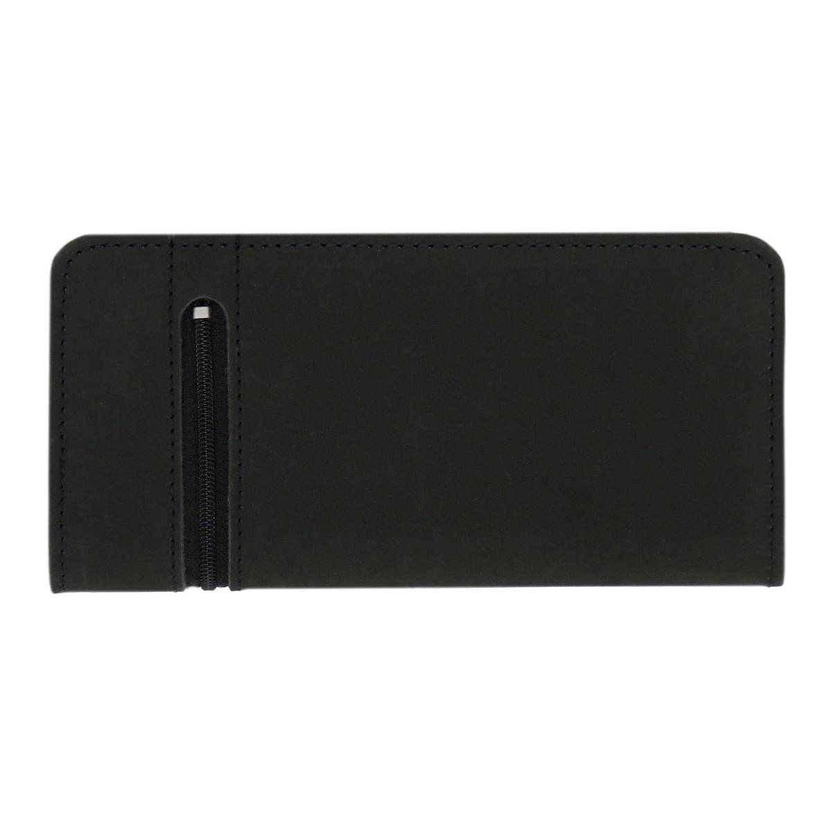 Hot Leathers WLC3108 Men's 6" Black Premium Leather Bi-Fold Biker Wallet w/ Zipper Pocket