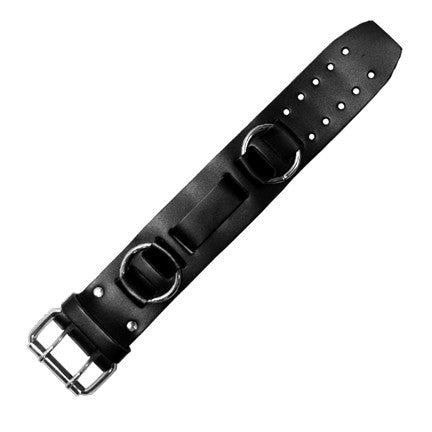 Hot Leathers Leather Watch Band w/Silver Rings WTB1016