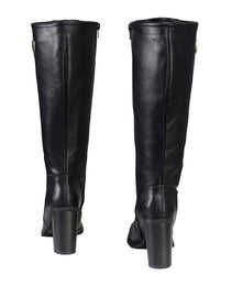 Milwaukee Leather X9442 Women's Black Lace-Up Tall Fashion Biker Boots with High Heel & Studs