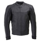 Milwaukee Leather LKM17014 Men's Matte Black Premium Leather Protective Motorcycle Racing Style Biker Jacket w/ CE Armor