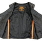 Milwaukee Leather XS1246 Ladies Black 'Braided' Classic Leather Vest