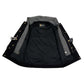 Xelement XS13050 Men's 'Rustic' Black Denim Motorcycle Riding Vest with Hoodie and Quick Draw Pocket