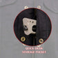 Xelement XS13050 Men's 'Rustic' Black Denim Motorcycle Riding Vest with Hoodie and Quick Draw Pocket