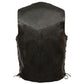 Leather King XS1315LET Men's Classic ‘Side Laced’ Black Leather Vest
