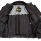 Xelement XS2030 Women's 'Gemma' Solid Black Leather Embroidered Jacket with X-Armor Protection