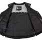 Xelement XS24005 Women's ‘Gemma’ Black and Purple Motorcycle Rider Leather Vest with Side Laces