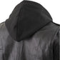 Xelement XS2516 Women's Black ‘Madame’ Hooded and Vented Motorcycle Biker  Leather Jacket