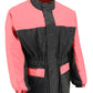 NexGen XS5031 Women's Pink and Black Water Proof Rain Suit with Cinch Sides