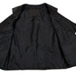 Ladies XS776 Black Braided Motorcycle Vest with Zipper Closure