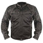 Xelement XS8160 Men's 'Shadow' All Season Black Tri-Tex and Mesh Motorcycle Rider Jacket with X-Armor Protection