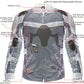 Xelement XS8161 Men's 'Venture' All Season Black with Red Tri-Tex and Mesh Motorcycle Rider Jacket with X-Armor