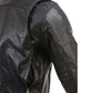 Milwaukee Leather LKM17015 Men's Premium Black Leather Vented Racer Style Motorcycle Bker Jacket w/ CE Armor