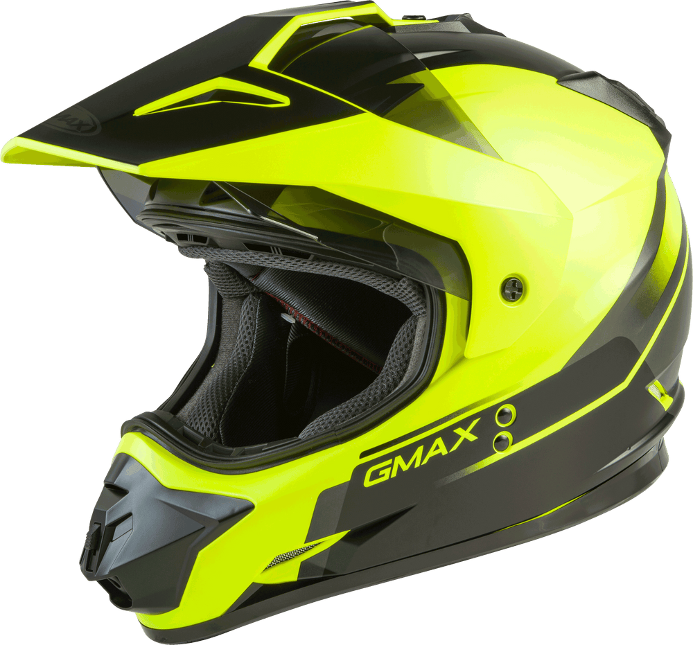 Gmax 72-7015 GM-11 Dual-Sport Scud Helmet Matte Hi-Vis/Black