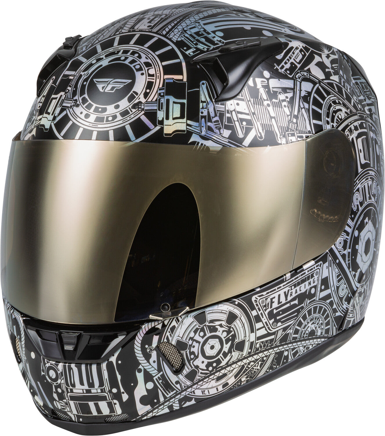 Fly Racing 73-8381 Revolt Matrix Helmet Iridescent