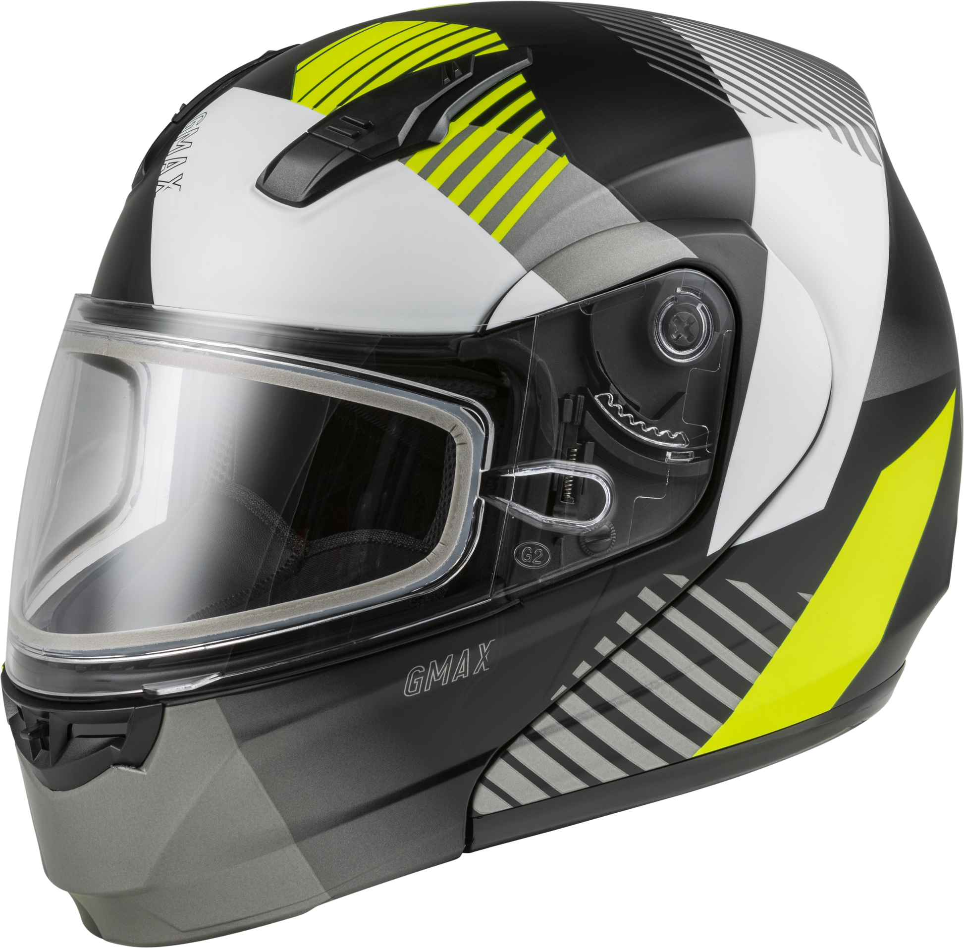 Gmax 72-5935 MD-04S 'Reserve' Modular Snow Helmet Matte Black/Hi-Vis