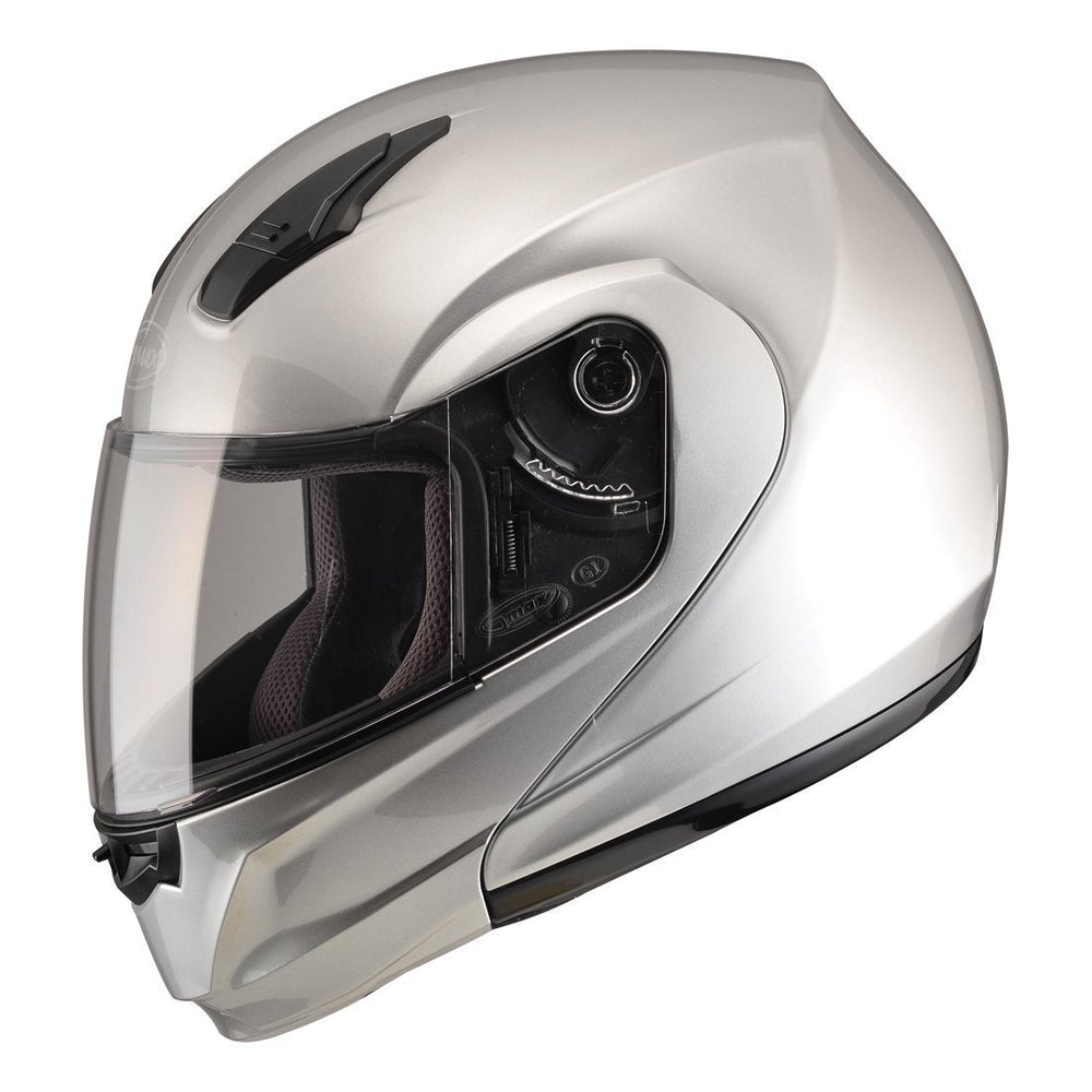 GMax MD04 Metallic Silver Modular Helmet